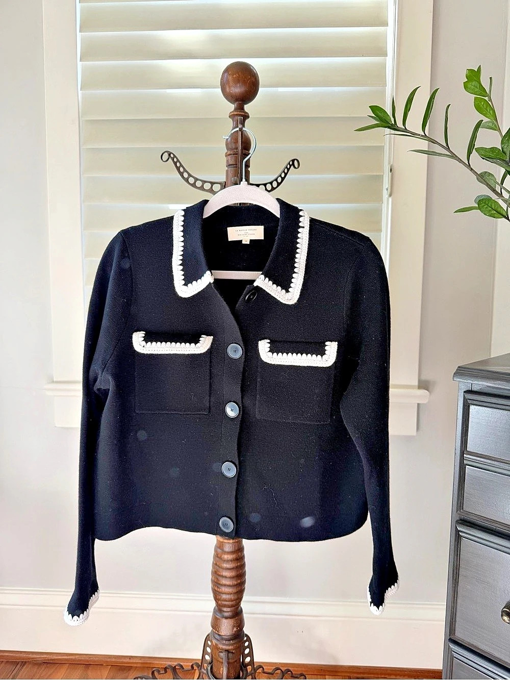 La Maille Sezane Black & White Size Medium Like New
